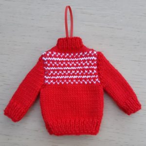 Nordic Jumper Tree Decoration: Downloadable knitting pattern -