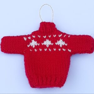 Mini Christmas Jumper, Tree Decoration: Downloadable knitting pattern: